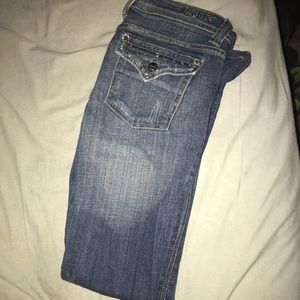 Stone washed flare low jeans size 5